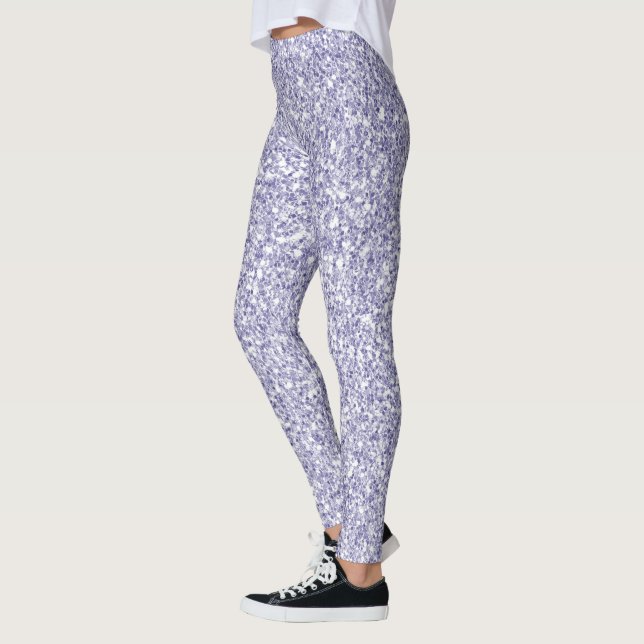Legging Glam Lavanda Lilac Purple Glitter          (Esquerda)