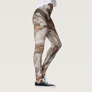 Legging glamour 001 cores castanhas líquidas