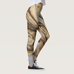 Legging glamour 002 cores castanhas líquidas