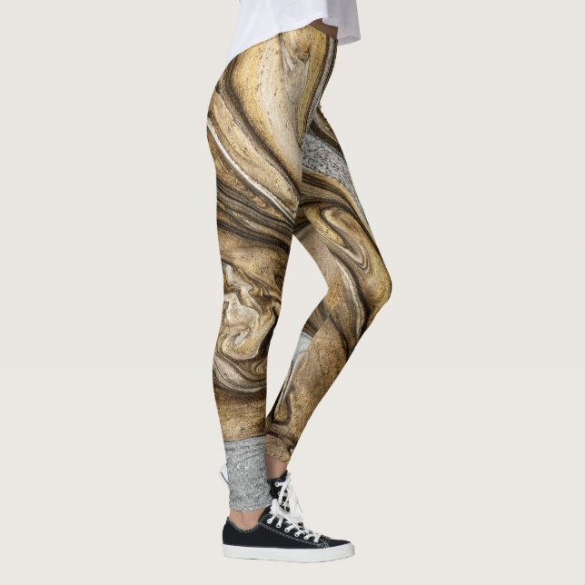 Legging glamour 002 cores marrons líquidas (Direita)