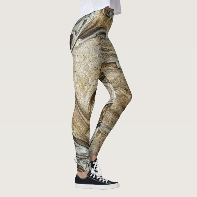 Legging glamour 003 cores marrons líquidas (Direita)