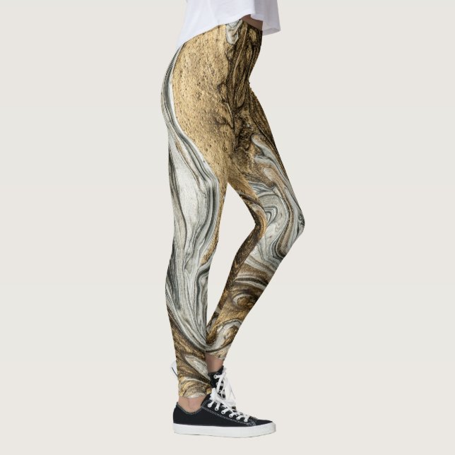 Legging glamour 004 cores marrons líquidas (Direita)