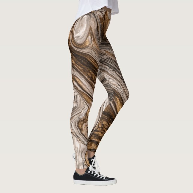 Legging Glamour 005 Cores Castanhas Líquidas (Direita)