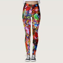 Legging Glândulas de vidro coloridas Calças de ioga loucas