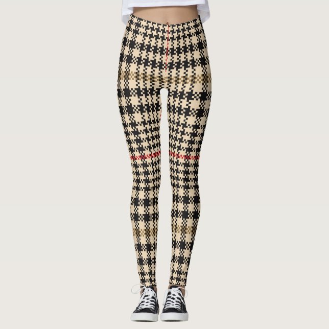 Legging Glen Check Xadrez Pixel Art (Frente)