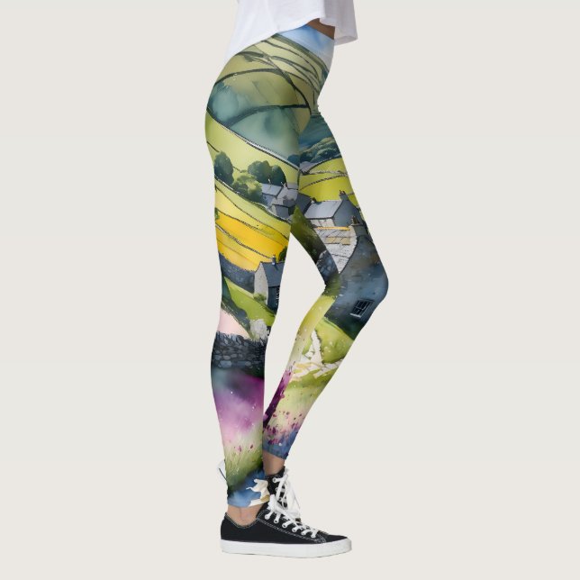 Legging "Glen Garlands" Paisagem Yorkshire Dales Cena (Direita)