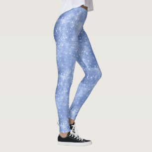 Legging Glitter and Shine Pattern Blue ID671