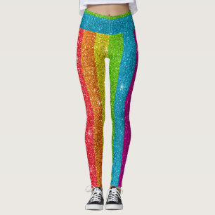 Legging Glitter Arco-Íris Sinalizador Casamento