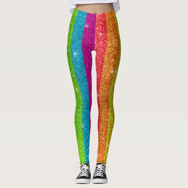 Legging Glitter Arco-Íris Sinalizador Casamento (Frente)