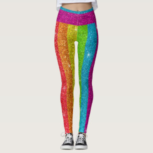 Legging Glitter Arco-Íris Sinalizador Casamento