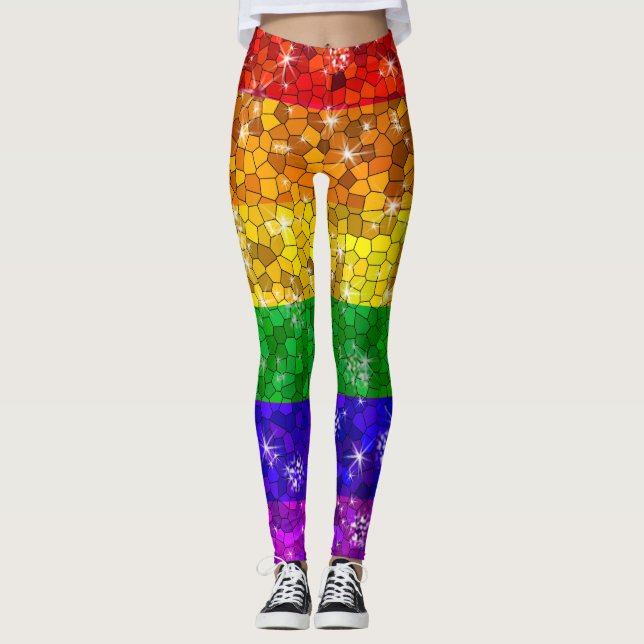 Legging Glitter Arco-Íris Sinalizador Casamento (Frente)