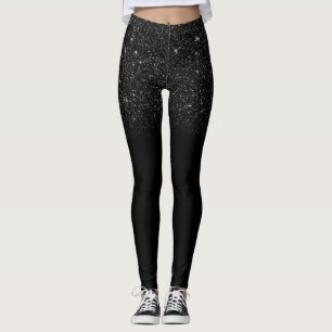 Legging Glitter da Galáxia Negra Moderna
