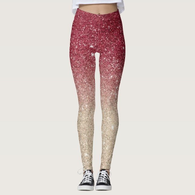 Legging Glitter de Cinza moderna (Frente)