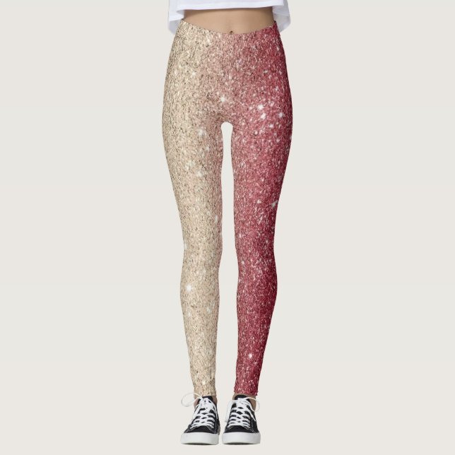 Legging Glitter de Cinza moderna (Frente)