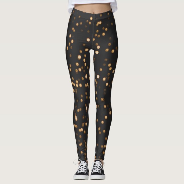 Legging Glitter do ouro (Frente)