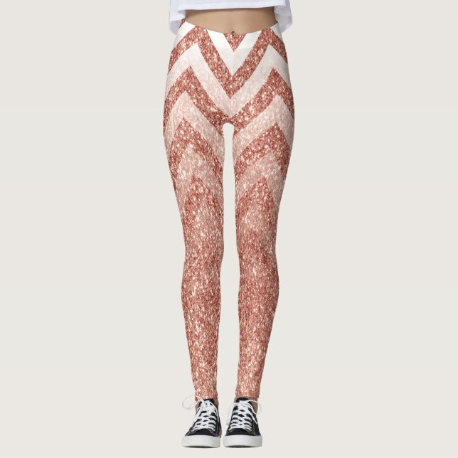 Legging Glitter Dourado rosa (Frente)