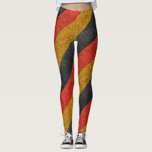 Legging Glitter German Flag of Germany Fashion Na moda