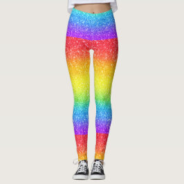 Legging Glitter Rainbow Fade Pattern – Sparkling Color 