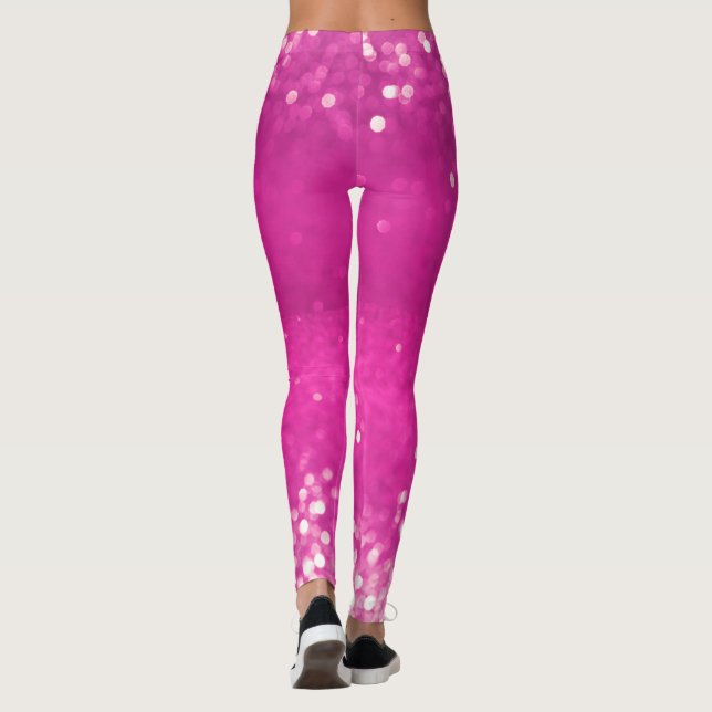 Legging Glitter Rosa Quente (Verso)