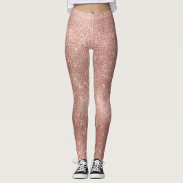 Legging Glitter Silver Brussel Rosa Rosa Dourada Esfarelo