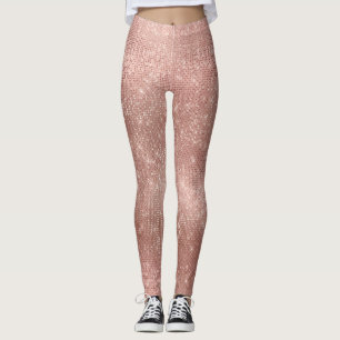 Legging Glitter Silver Brussel Rosa Rosa Dourada Esfarelo