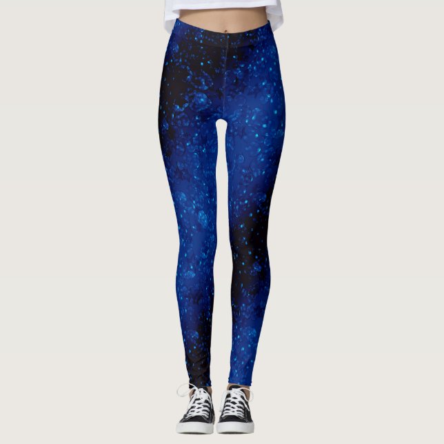 Legging Glitter sparkle wireless confetti marinho brilha e (Frente)