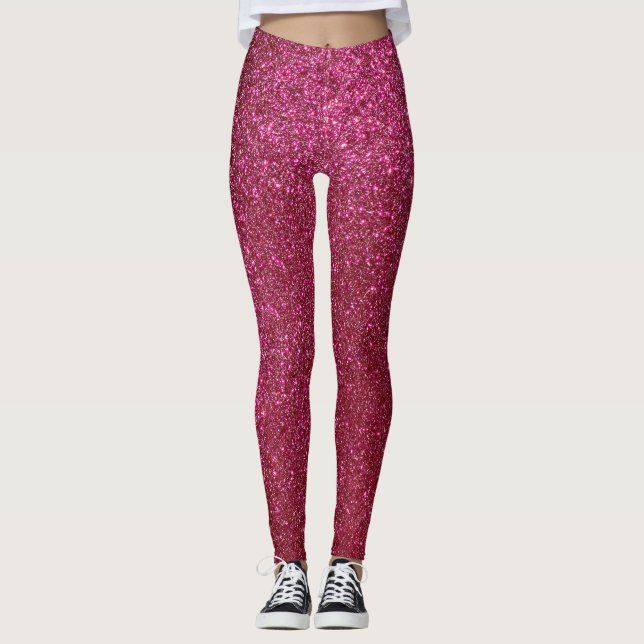 Legging Glitter Vermelho Brilhante (Frente)