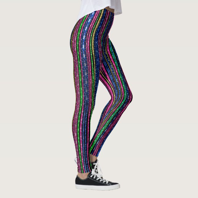 Legging Glitz e Glam Sparkly Stripes (Direita)