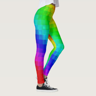 Legging Glitzy Glamor Azulejo Do Mosaico Rainbow Damies Le