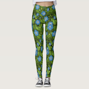 Legging Glória da manhã em azul e verde
