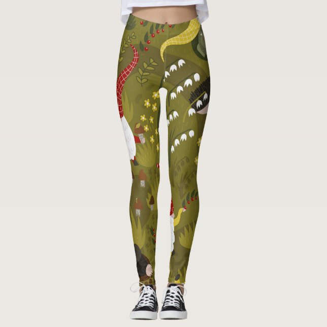 Legging Gnomos do Jardim: Fauna Humorosa da Flora. (Frente)