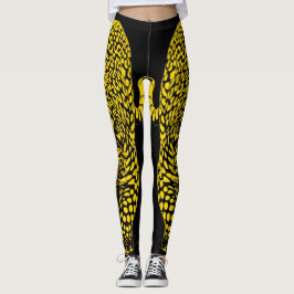 Legging gold Leopard Print