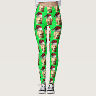 Legging Golden retriever Papai Noel