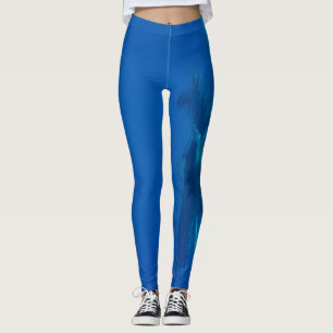 Legging Golfinhos e oceanos azuis, chalé e água