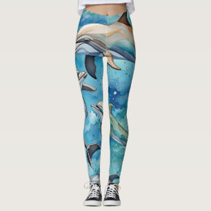 Legging Golfinhos nadando no mar
