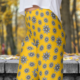 Legging Gorgeous Amber Orange Mandela Pattern