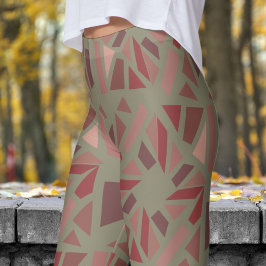 Legging Gorgeous Lemon Chiffon Green Mosiac Patterno