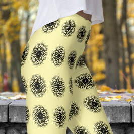 Legging Gorgeous White Cream Mandela Pattern