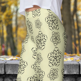 Legging Gorgeous Yellow e Black Mandela