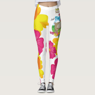 Legging GOTA   Apenas Quer Beber Café Brincando Com Caprin