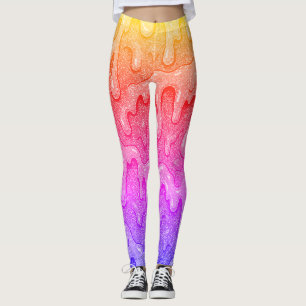 Legging Gota de lodo gradiente arco-íris
