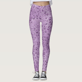 Legging Gotas de água púrpura