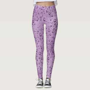 Legging Gotas de água púrpura