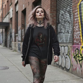 Legging Gothic Shattered Stained Glass Dark Fantasy