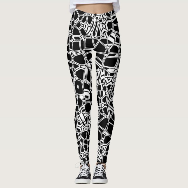Legging Gótico branco preto (Frente)