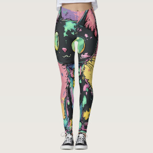 Legging Gótico de Kawaii Cute Pastel - Cachorro Gótico