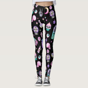 Legging gótico pastel escuro