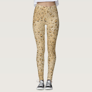 Legging gotículas de água Dourada