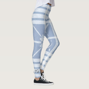 Legging Grace Frost & Sky Nordic Xadrez Pães CONGELADOS