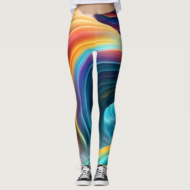 Legging Graceful Bright Rainbow Waterfall (Frente)